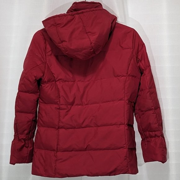 DKNY Girls' Winter Coat – Faux Fur Lined Quilted Puffer Parka Jacket SZ M Red - Picture 7 of 15